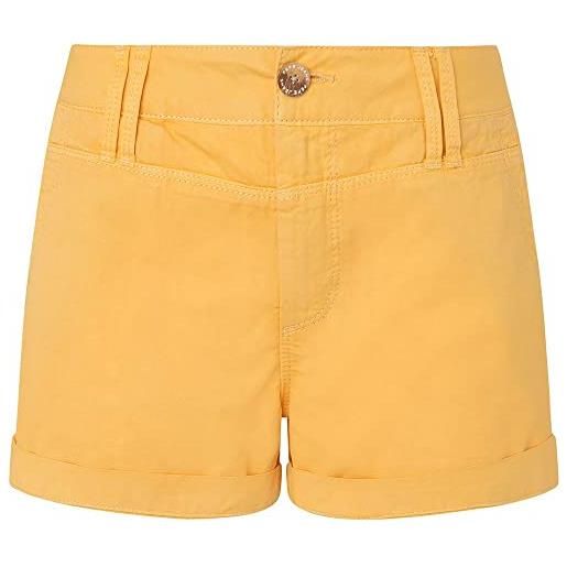 Pepe Jeans balboa short, pantaloncini donna, giallo (shine), 31w