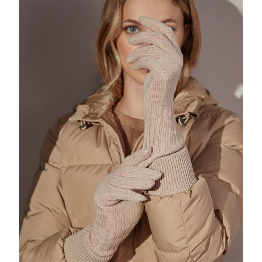 Falconeri guanti in cashmere ultrasoft vaniglia light