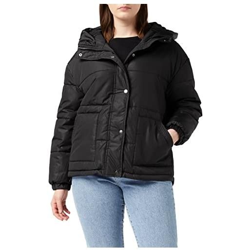 Urban Classics ladies oversized hooded puffer giacca, nero (black 00007), large donna