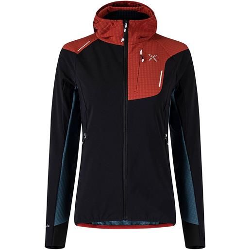 Montura ski style 2 hoodie fleece rosso, blu s donna