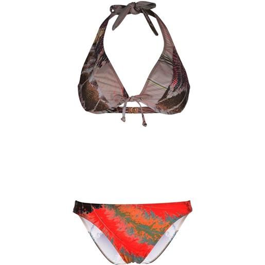 Roberto Cavalli set bikini con stampa - multicolore