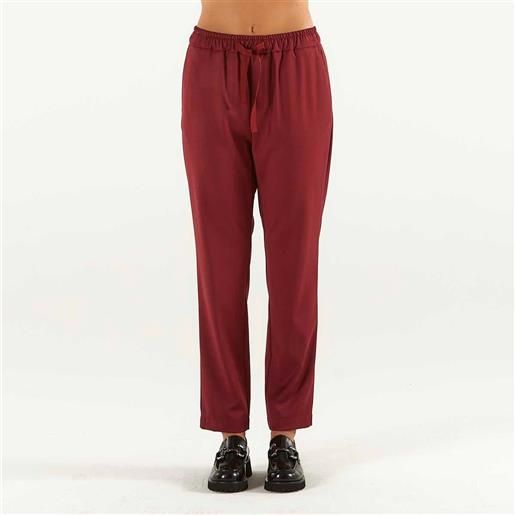 SOLOTRE pantalone elegante bordeaux