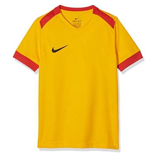 Nike dry park derby jsy ss maglietta sportiva a maniche corte, unisex bambini, university gold/university red/black, xl