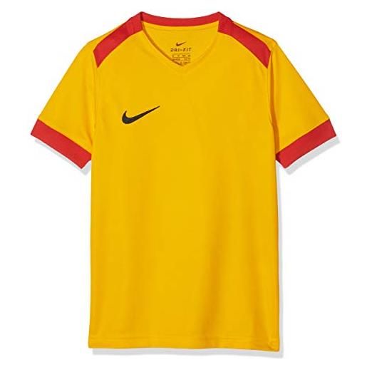 Nike park derby ii short sleeve jersey, maglia maniche corte bambino, pino verde/universita 'oro/bianco, m