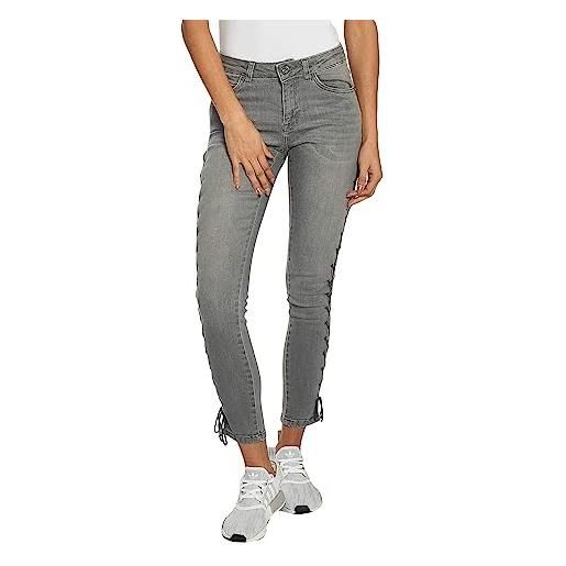 Urban Classics pantaloni skinny da donna in denim jeans skinny da donna, grigio (grey 00111), 42