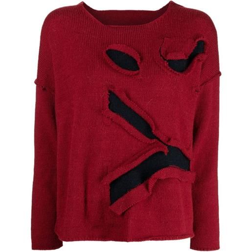 Y's maglione con cut-out - rosso