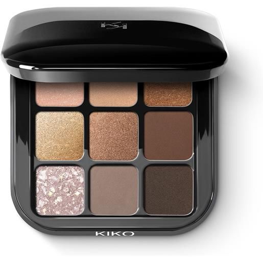 KIKO new glamour multi finish eyeshadow palette - 01 earth tones