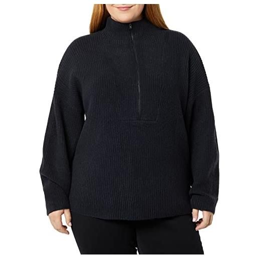 Amazon Essentials maglione polo elasticizzato con colletto e mezza cerniera di peso medio (in precedenza daily ritual) donna, verde oliva brillante, xl