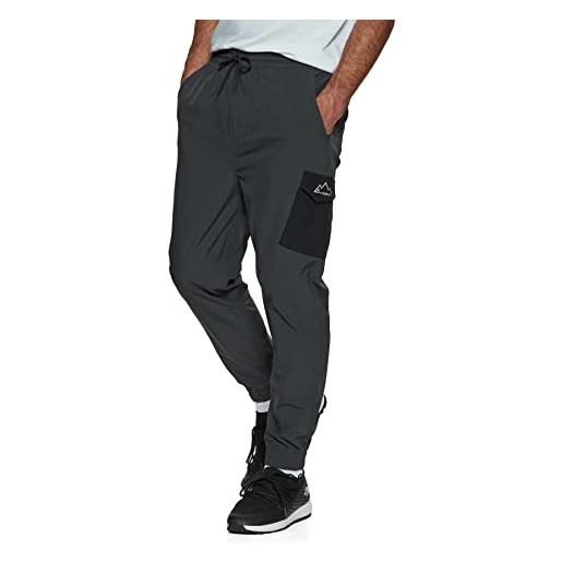 Hurley exp phntm+ outsider jogger pants, grigio scuro (dark stone grey), m uomo