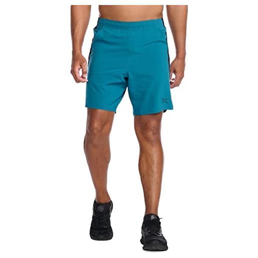 2XU motion 8 inch shorts pantaloncini, oceanside/black, l uomo