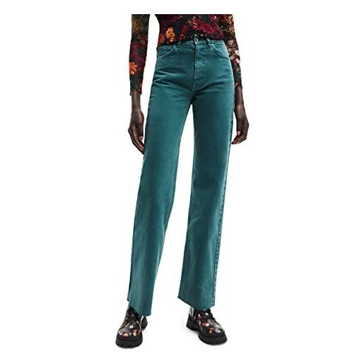 Desigual denim_lluïsa, 4055 antique green jeans, 44 da donna