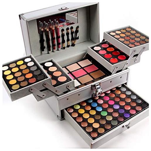 BrilliantDay set palette 132 colori per makeup cosmetici professionali, include rossetto correttore ombretti lucidalabbra fard cipria fondotinta polvere del sopracciglio