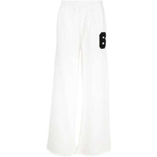 MM6 Maison Margiela pantaloni sportivi dritti - bianco