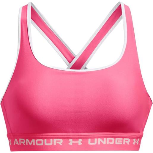 UNDER ARMOUR top mid crossback donna pink punk/white