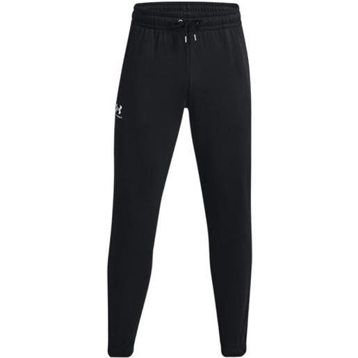 UNDER ARMOUR pantaloni jogger essential fleece uomo black/white