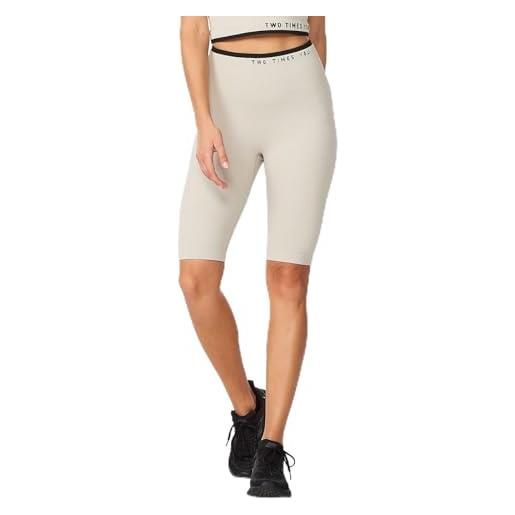 2XU shorts engineered pantaloncini, bianco scuro/nero (oatmeal/black), xs donna