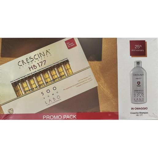 Labo international srl crescina cofanetto base hb 500 uomo+shampoo in omaggio