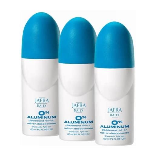 Jafra set di 3 deodoranti roll-on fresh - senza alluminio, da 60 ml