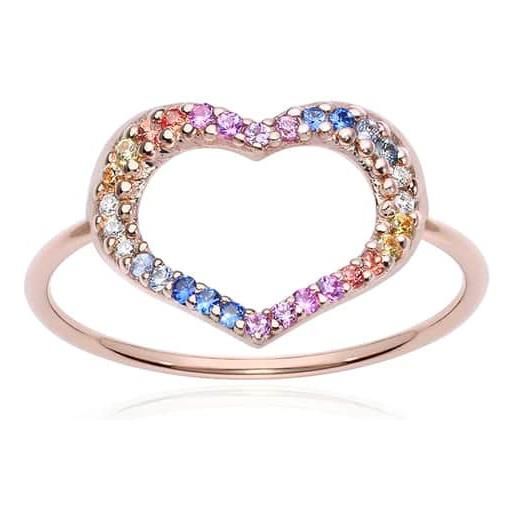 Burato Gioielli anello rainbow heart