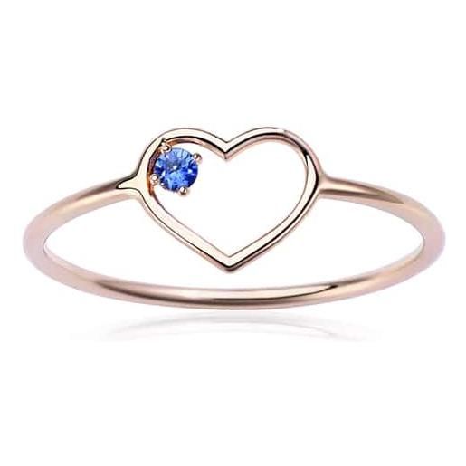 Burato Gioielli anello blu heart