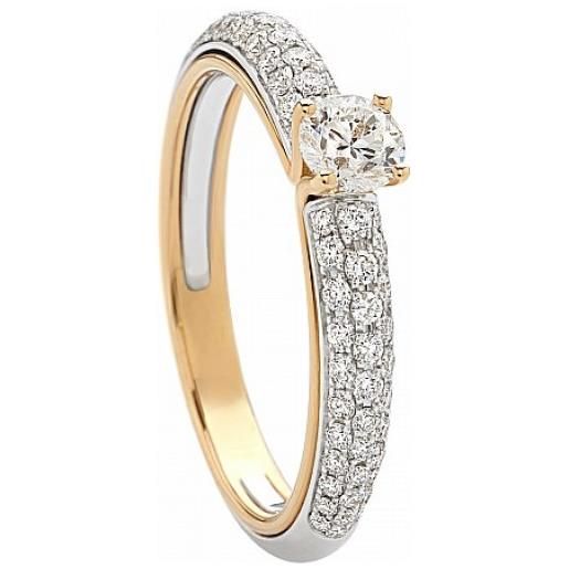 Giorgio Visconti anello in oro rosa, bianco e diamanti 0,95 ct