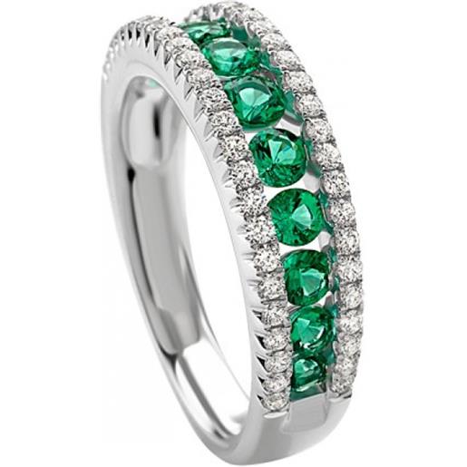 Giorgio Visconti anello oro bianco smeraldo diamanti