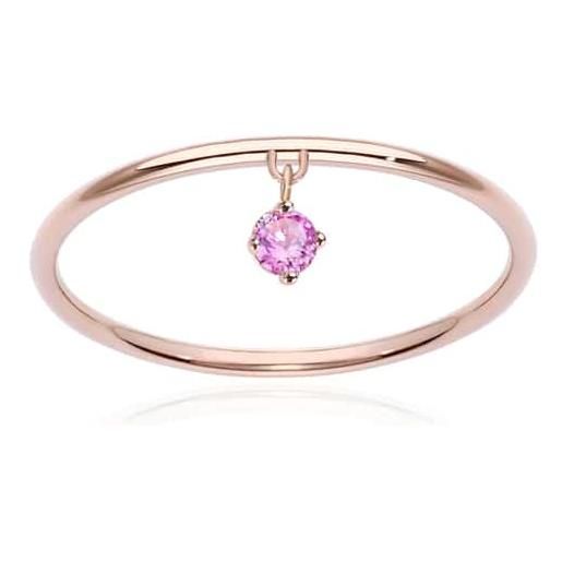 Burato Gioielli anello pink solitaire charm