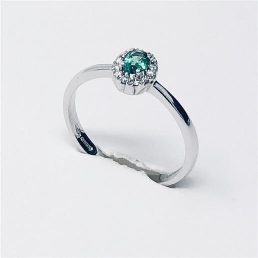 Giorgio Visconti anello con diamanti e smeraldo