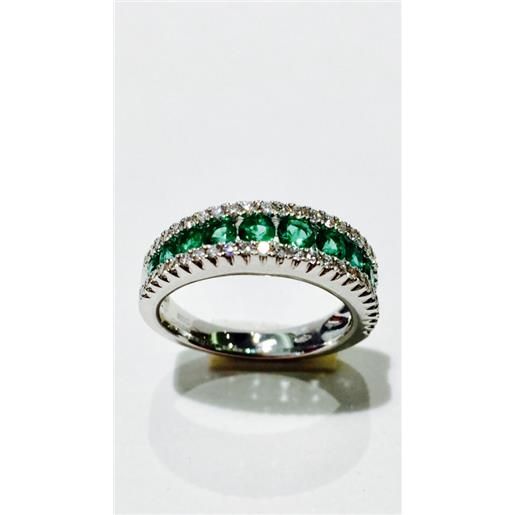 Giorgio Visconti anello con diamanti e smeraldi