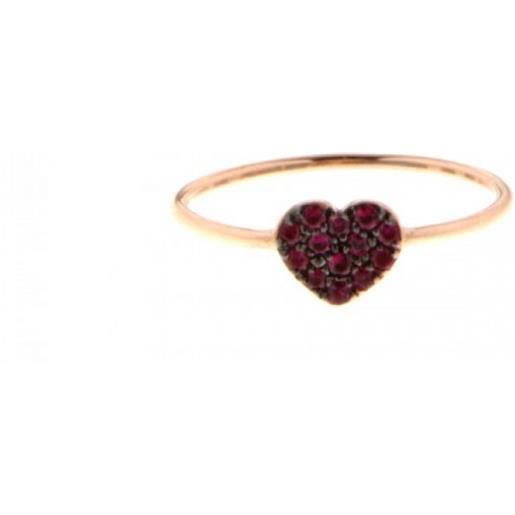 Marco Gerbella anello cuore mini con rubini