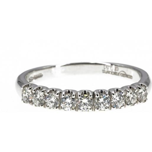 Giorgio Visconti anello veretta in oro bianco con diamanti 0,36 ct. 