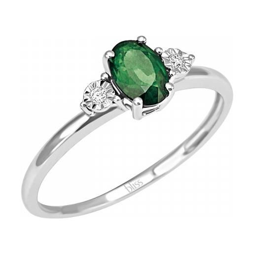 Bliss anello stephanie diamanti smeraldo