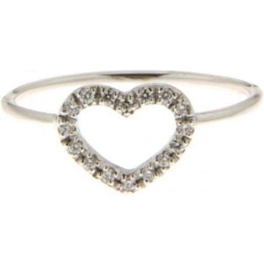 Marco Gerbella anello cuore filo piccolo con diamanti
