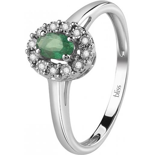 Bliss anello regal brillante e smeraldo
