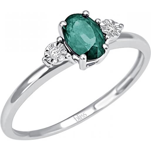 Bliss anello brillante e smeraldo