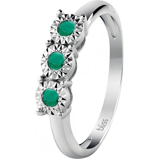 Bliss anello rugiada smeraldi