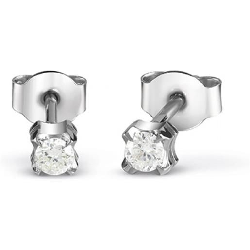 Bliss orecchini brillanti desirè in oro bianco con diamanti 0,12 ct. 
