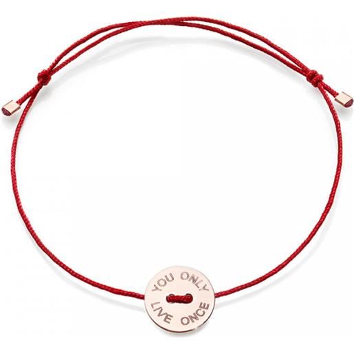 Burato Gioielli bracciale red ribbon you only live once