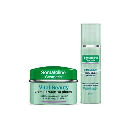 Somatoline cosmetic vital beauty crema giorno 50ml + spray protettivo 50ml Somatoline