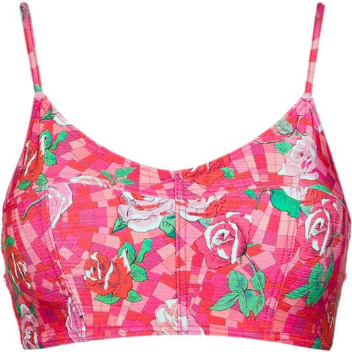 Amir Slama floral print bikini top - rosa