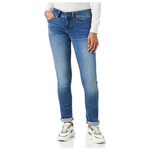 G-STAR RAW women's midge saddle straight jeans, blu (dk aged d02153-6553-89), 31w / 36l