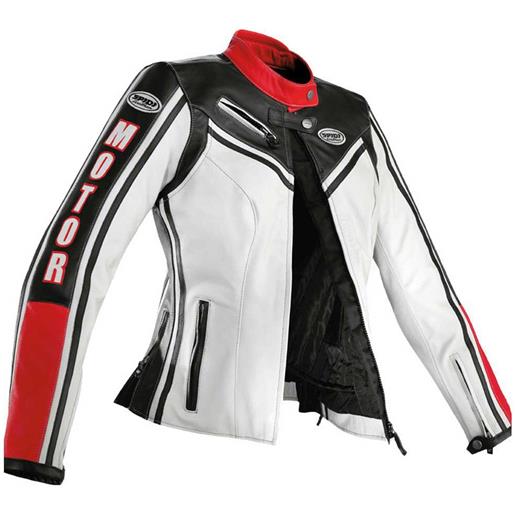 Spidi motorsport leather jacket bianco 50 donna