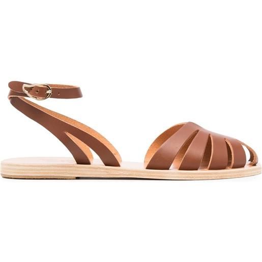 Ancient Greek Sandals sandali aella con suola piatta - marrone