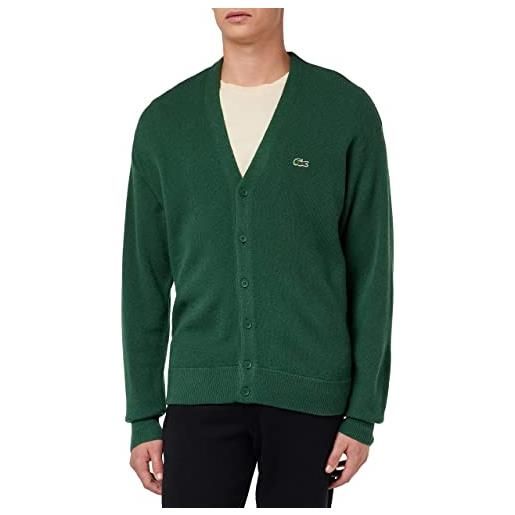 Lacoste ah0397 pullover, green, m uomo
