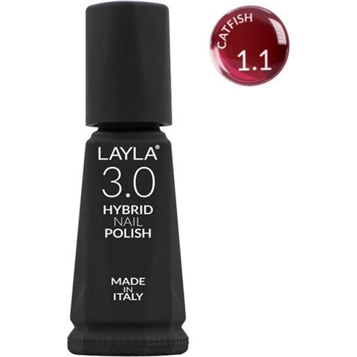 LAYLA 3.0 hybrid nail polish - smalto per unghie n. 1.1 catfish