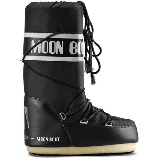Moon boot icon nero in nylon originals®