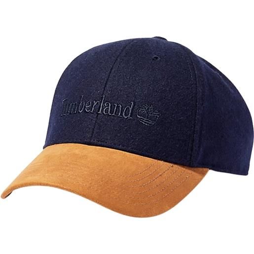 TIMBERLAND wool baseball cap with faux suede brim cappellino