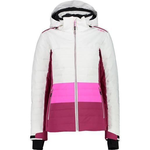 Cmp zip hood 31w0226 jacket bianco, rosa 2xs donna