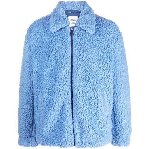 Opening Ceremony gilet in finto shearling - blu