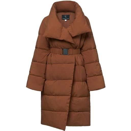 Unreal Fur cappotto imbottito duna a portafoglio - marrone